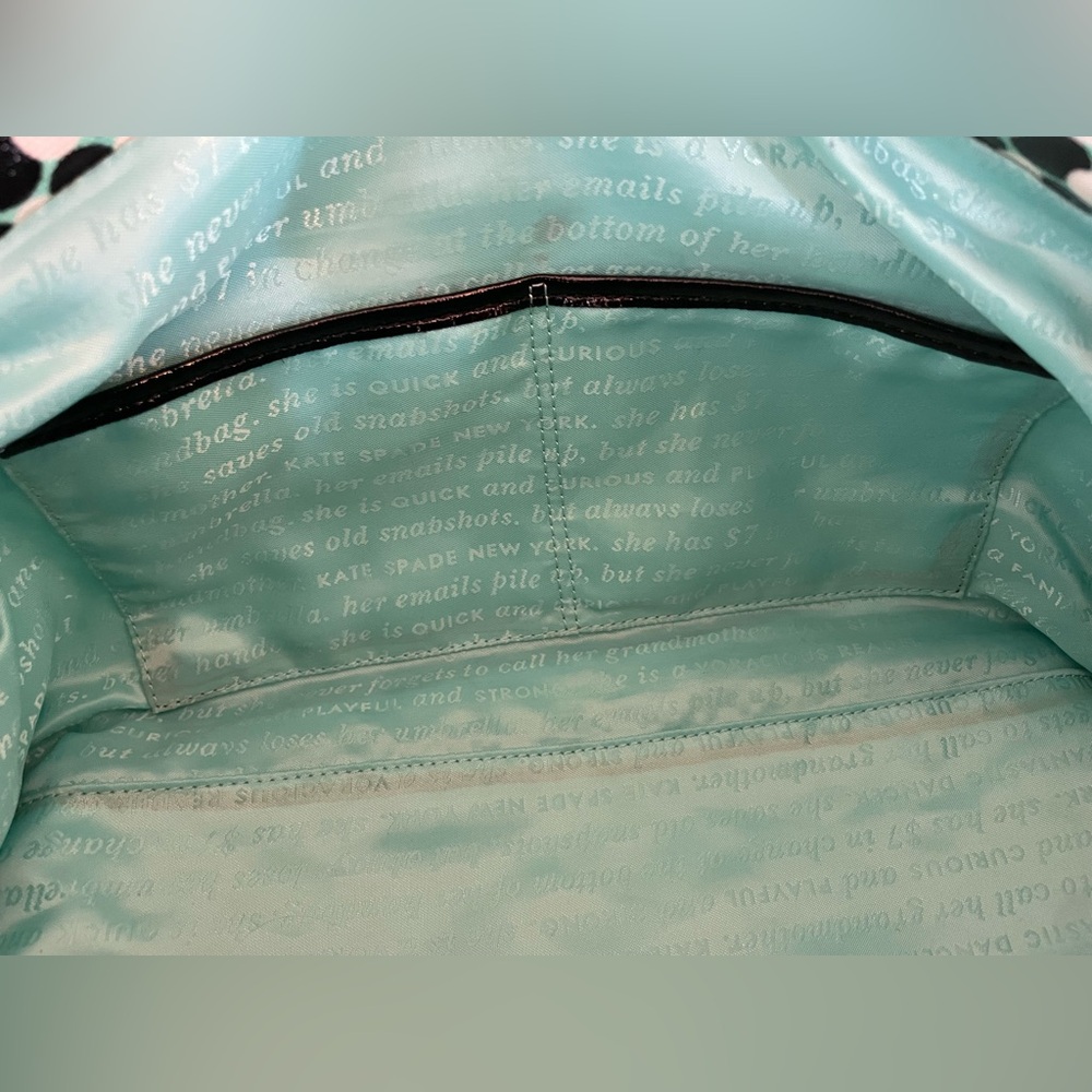 KATE SPADE Dundee Drive Stevie Mint Green Checkered Tote Shoulder Bag Storybook - Picture 16 of 16